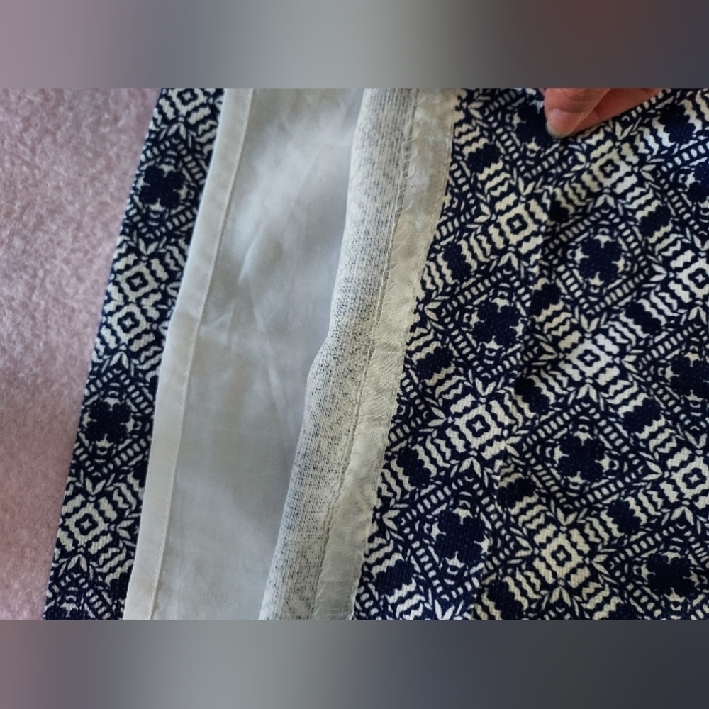 J Crew Jacquard Blue and White Mini Skirt, Size 4. NEW - Picture 5 of 8